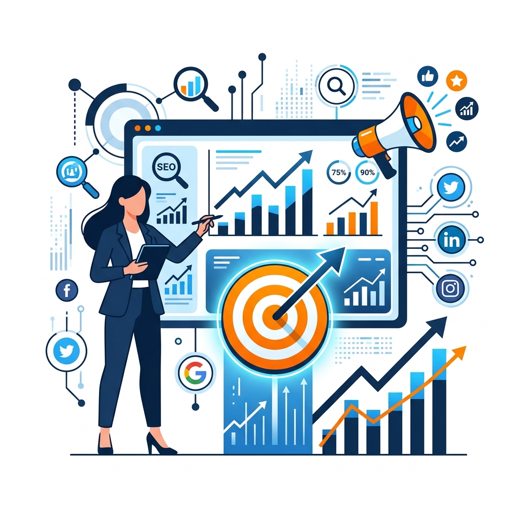 Strategic Digital Growth Illustration