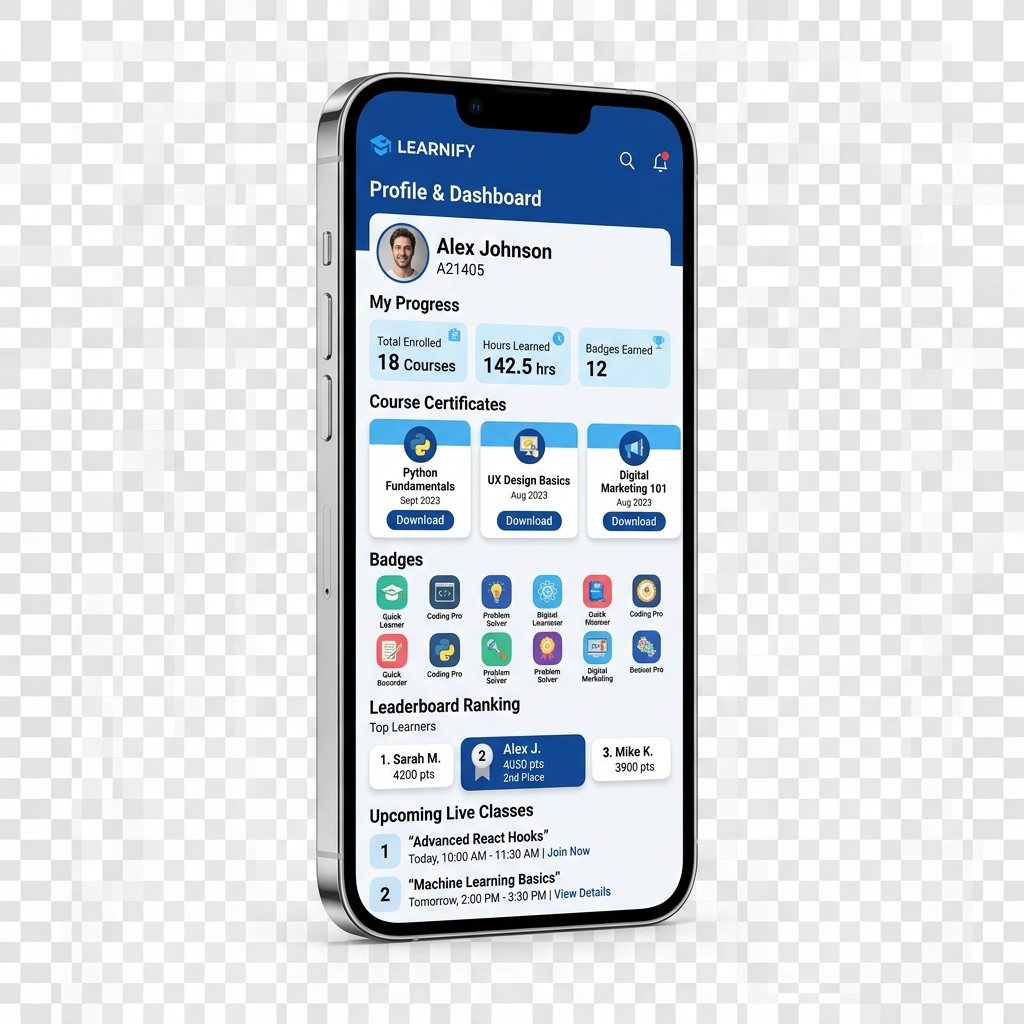 E-Learning App Screen 4