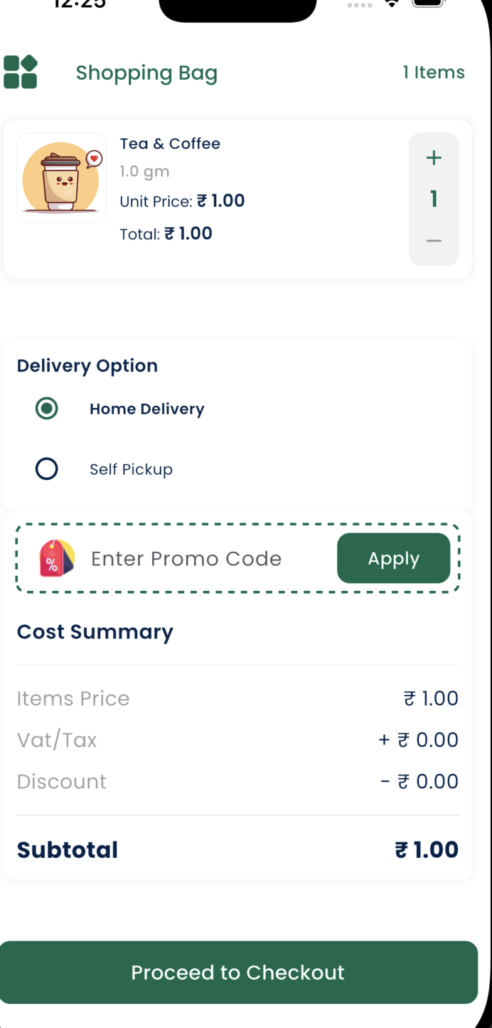 Grocery App Screen 4