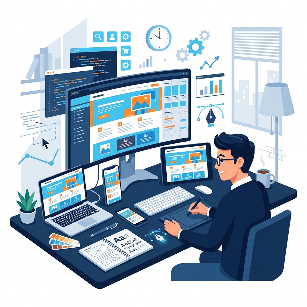 UI/UX and Web Design Illustration